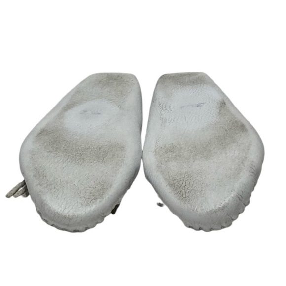 White Leather Minnetonka Thunderbird Moccasins - Picture 7 of 8